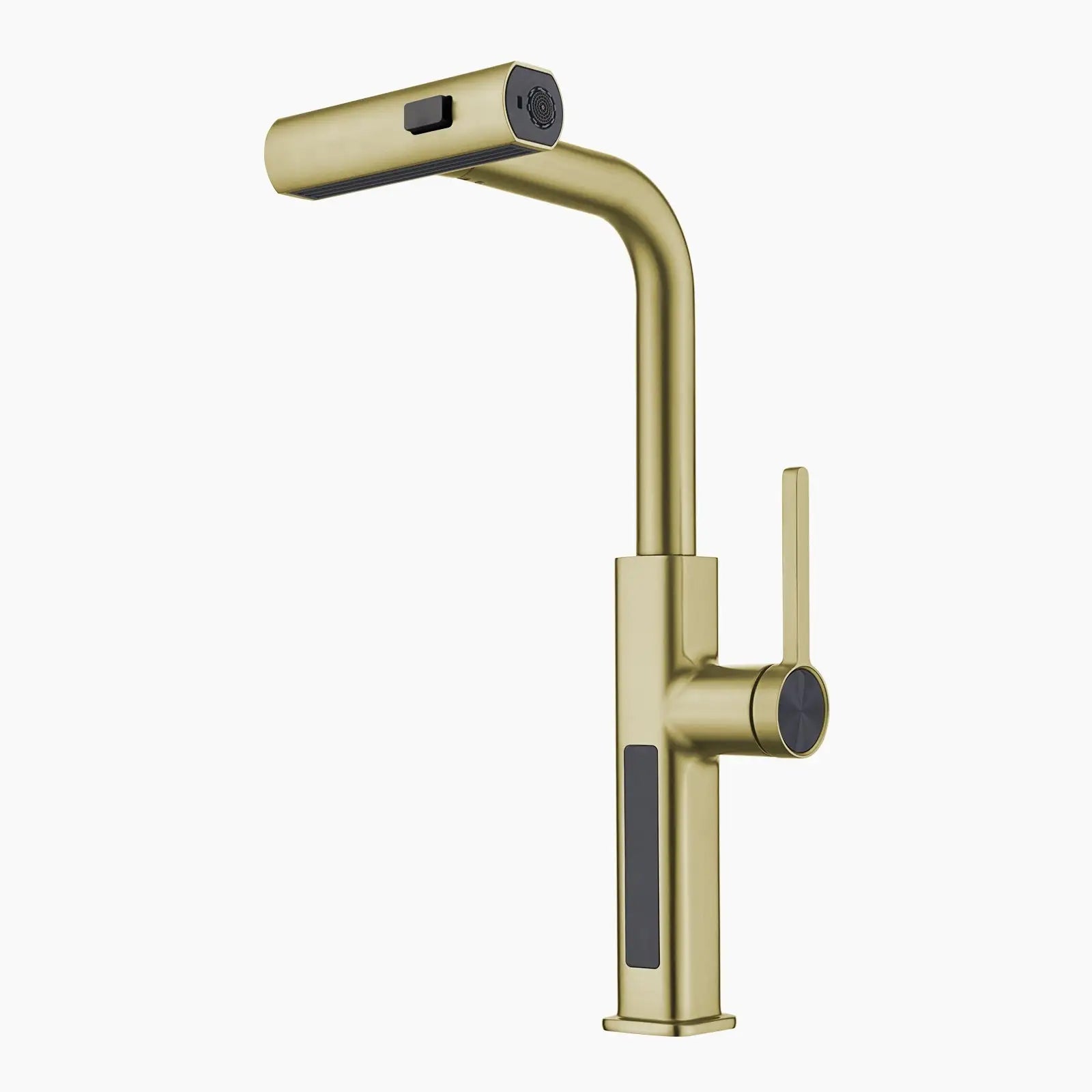 Loraven Temperature Display Kitchen Faucet with Waterfall and Pull-Out Features-KF001