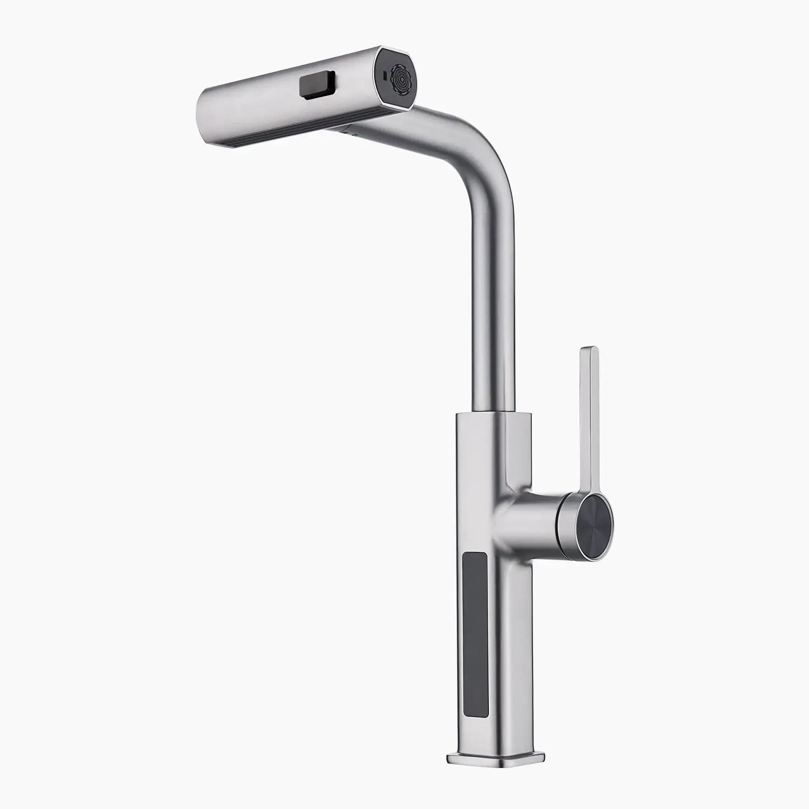 Loraven Temperature Display Kitchen Faucet with Waterfall and Pull-Out Features-KF001