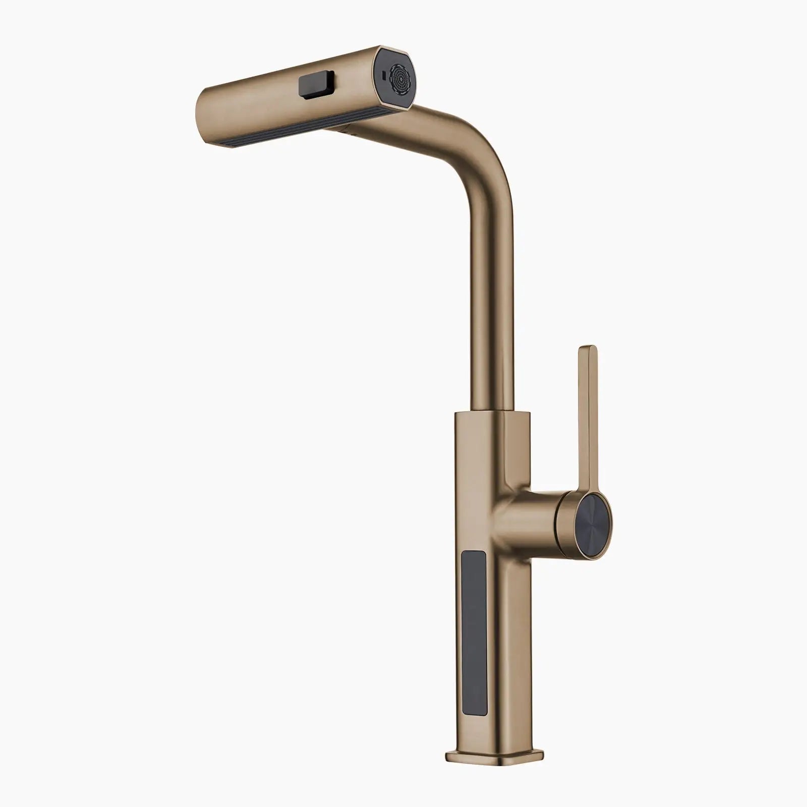 Loraven Temperature Display Kitchen Faucet with Waterfall and Pull-Out Features-KF001