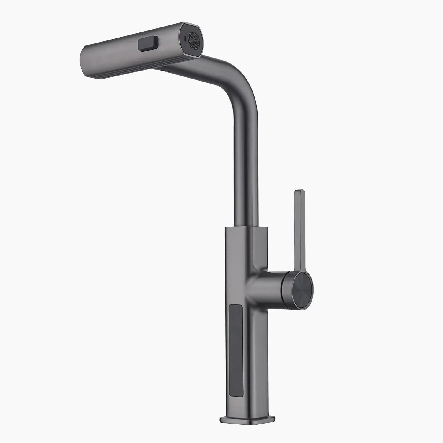 Loraven Temperature Display Kitchen Faucet with Waterfall and Pull-Out Features-KF001